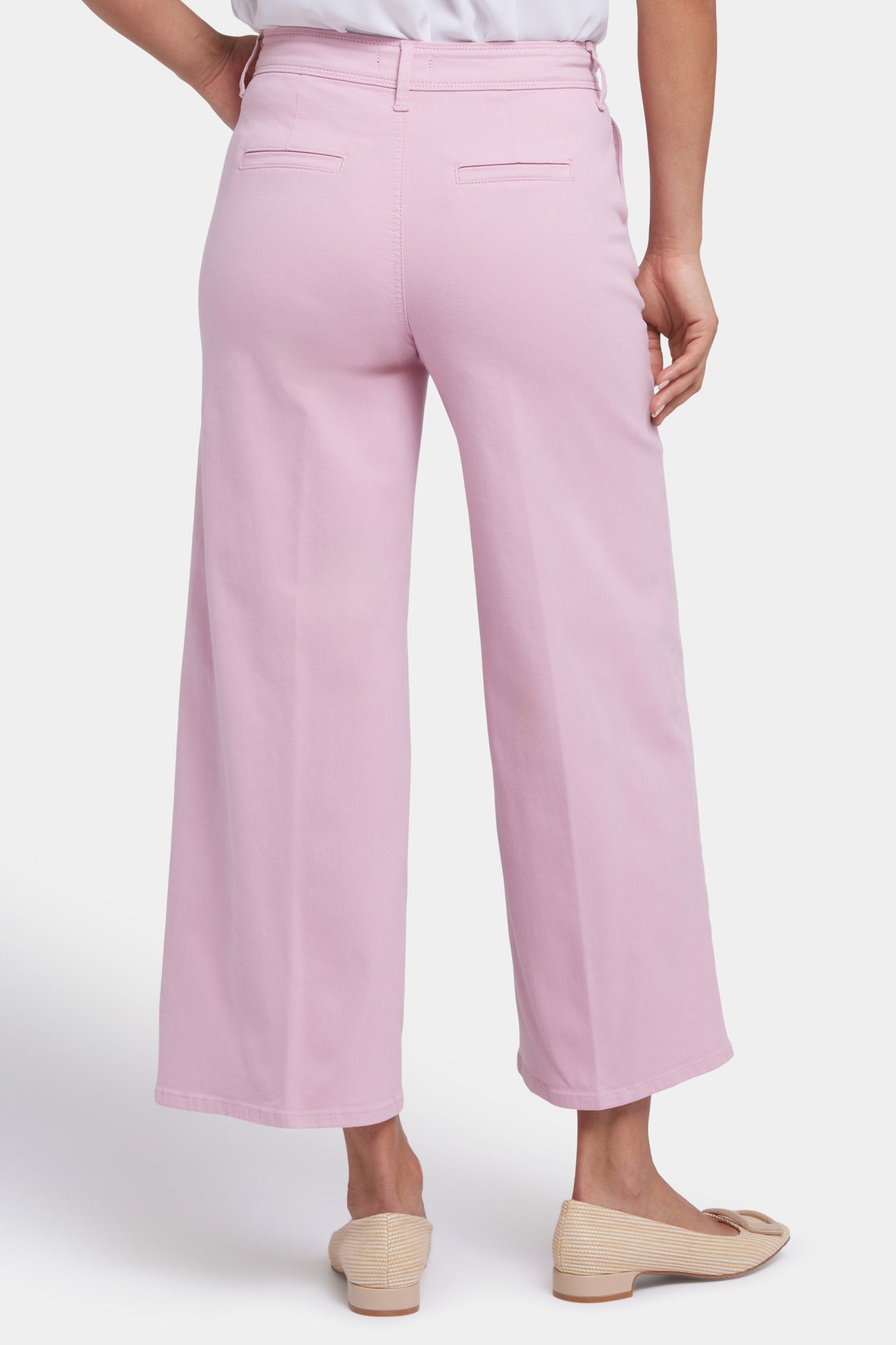 NYDJ Mona Wide Leg Trouser Ankle Jeans With High Rise - Pink Nectar