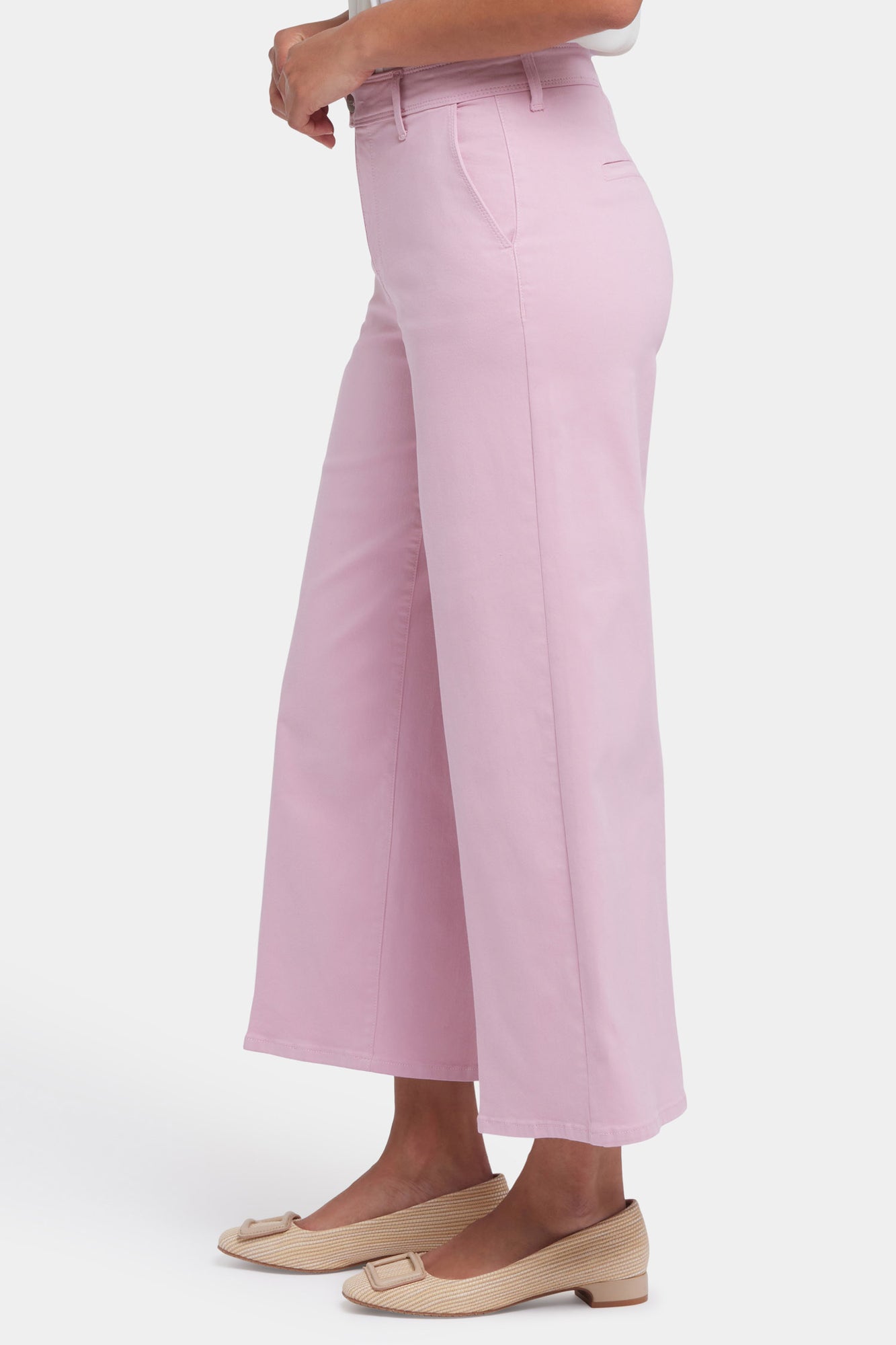 NYDJ Mona Wide Leg Trouser Ankle Jeans With High Rise - Pink Nectar