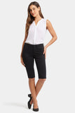 NYDJ Sophie Bike Capri Jeans With Riveted Side Slits - Black