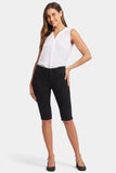 NYDJ Sophie Bike Capri Jeans With Riveted Side Slits - Black