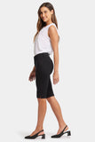 NYDJ Sophie Bike Capri Jeans With Riveted Side Slits - Black