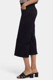 NYDJ Brigitte Wide Leg Capri Jeans With High Rise - Black