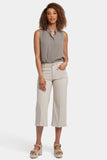 NYDJ Brigitte Wide Leg Capri Jeans With High Rise - Feather