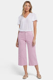 NYDJ Brigitte Wide Leg Capri Jeans With High Rise - Pink Nectar