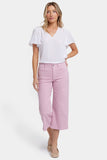 NYDJ Brigitte Wide Leg Capri Jeans With High Rise - Pink Nectar