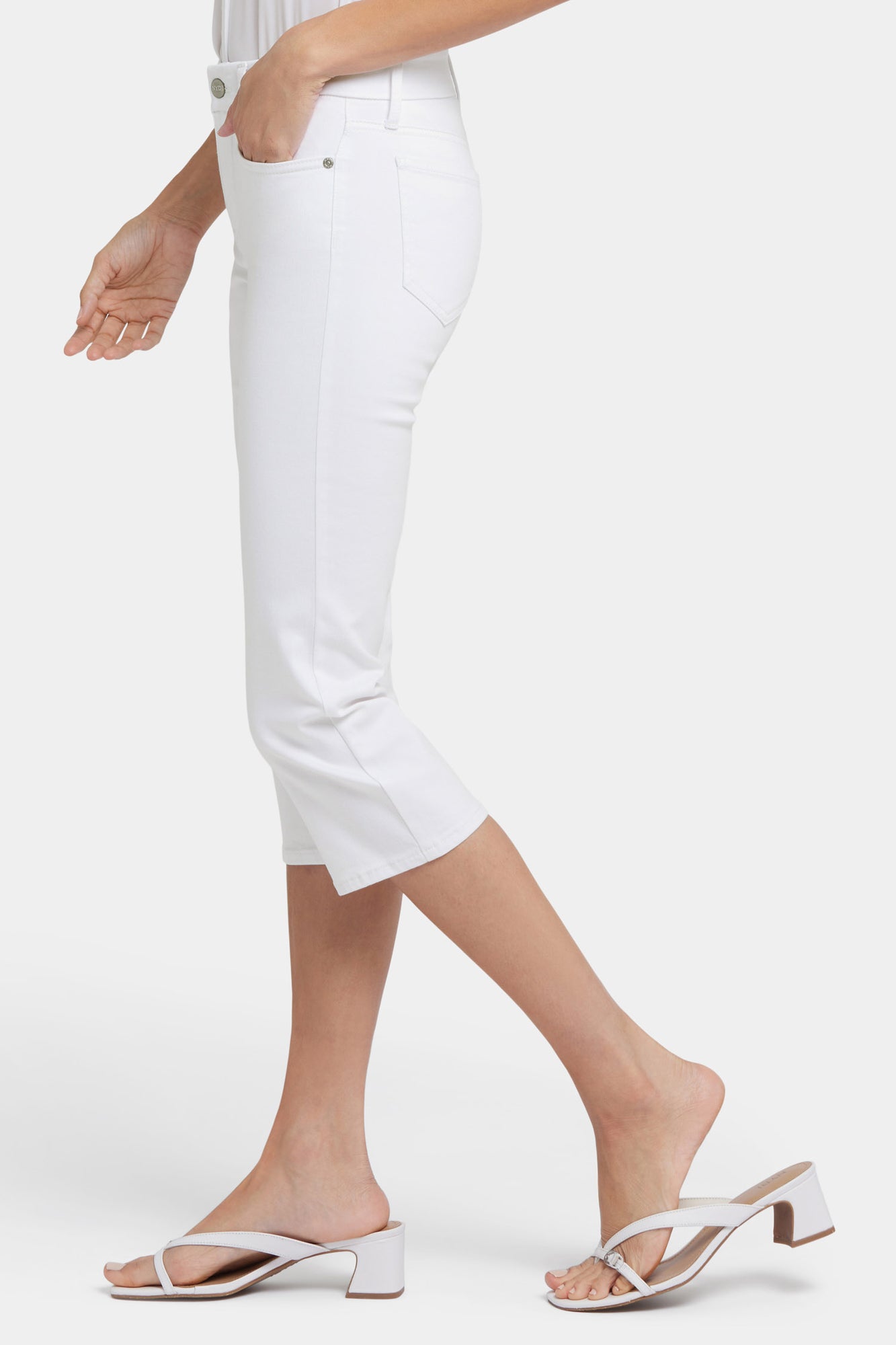 NYDJ Waist-Match™ Marilyn Straight Crop Jeans - Optic White