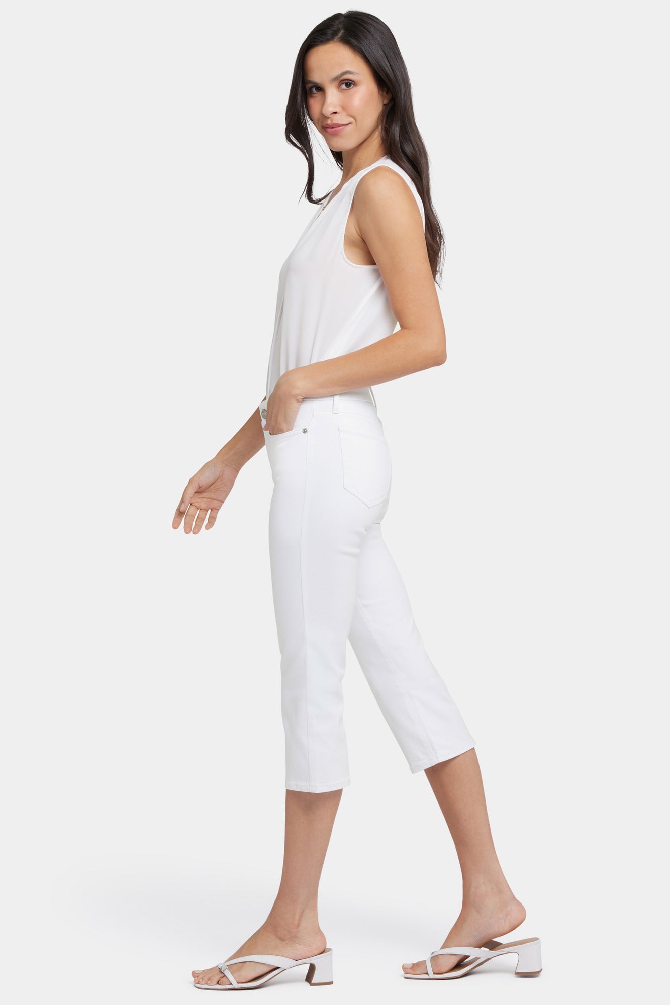 NYDJ Waist-Match™ Marilyn Straight Crop Jeans - Optic White