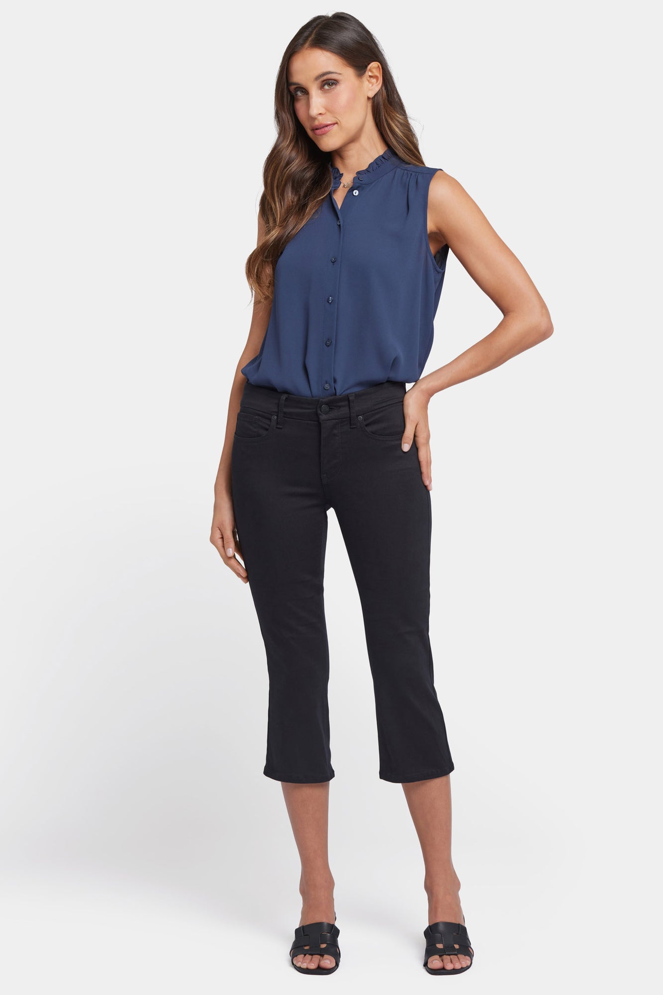 NYDJ Waist-Match™ Marilyn Straight Crop Jeans - Black
