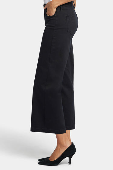 NYDJ Teresa Wide Leg Ankle Jeans - Black