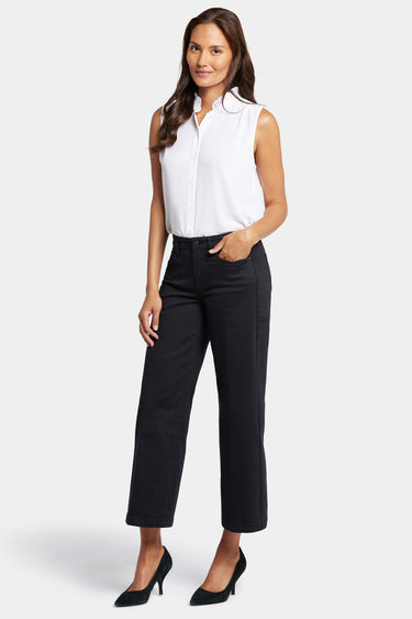 NYDJ Teresa Wide Leg Ankle Jeans - Black