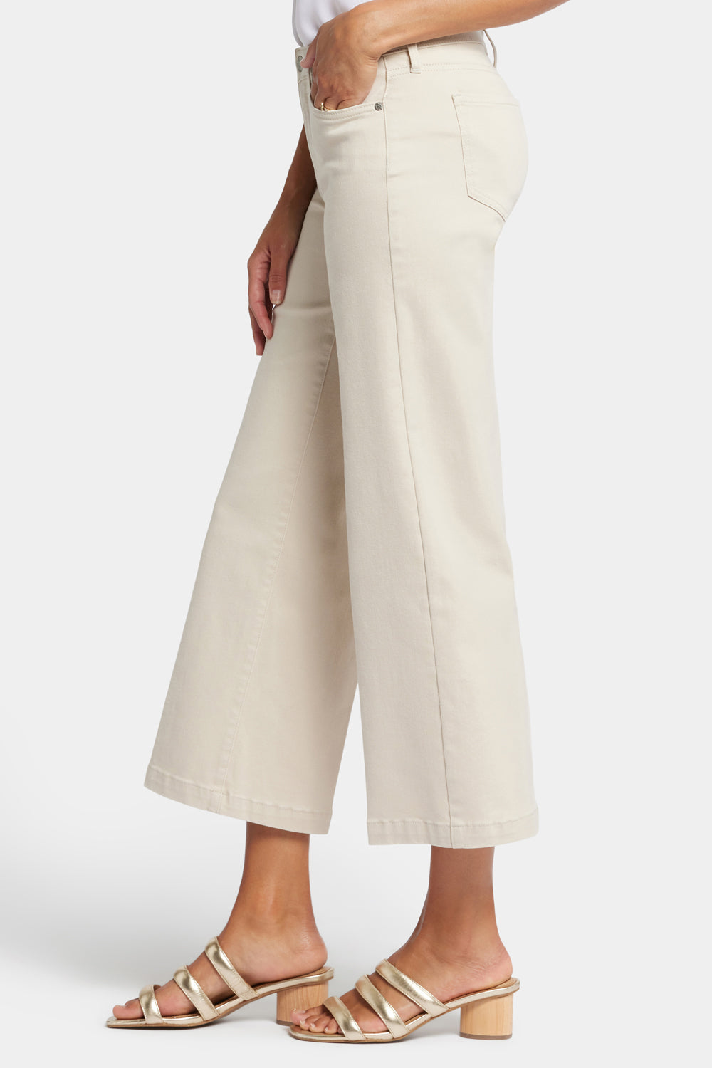 Teresa Wide Leg Ankle Jeans - Feather Tan | NYDJ