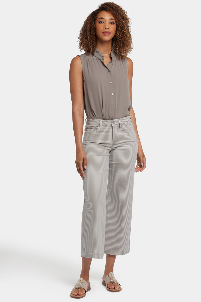 NYDJ Teresa Wide Leg Ankle Jeans - Hidden Lodge Stripe