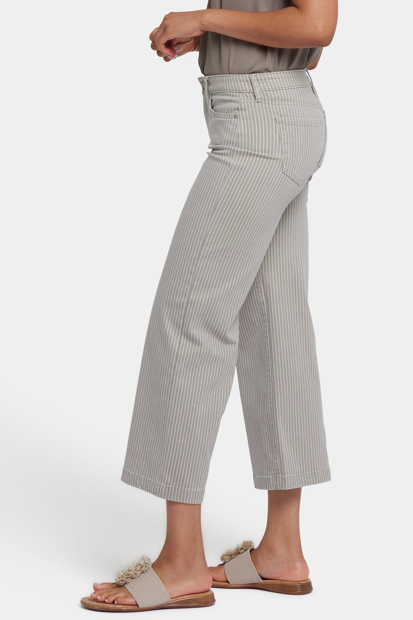 NYDJ Teresa Wide Leg Ankle Jeans - Hidden Lodge Stripe