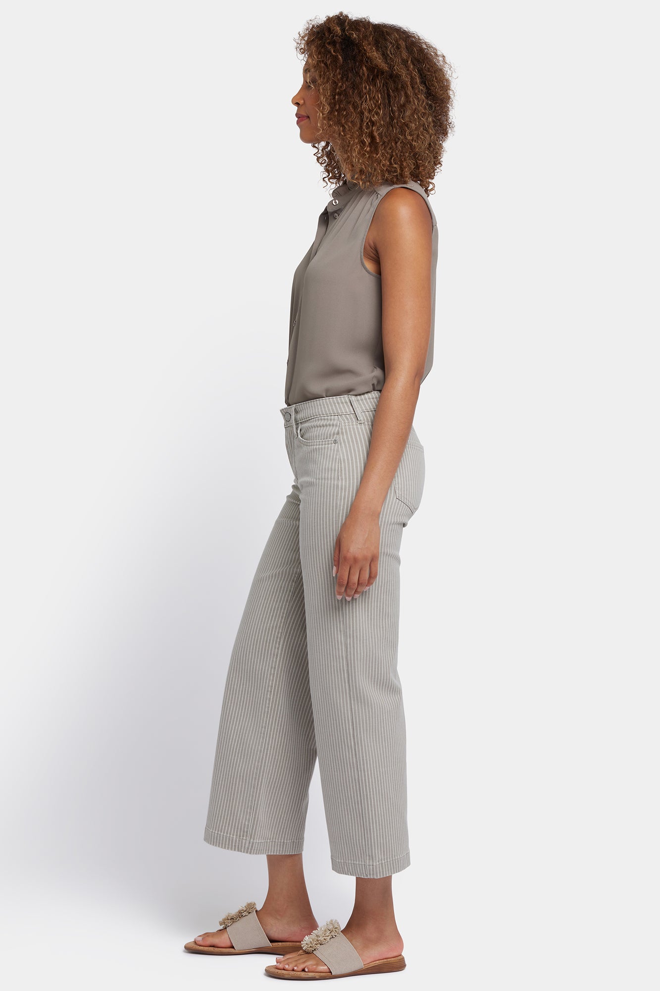 NYDJ Teresa Wide Leg Ankle Jeans - Hidden Lodge Stripe