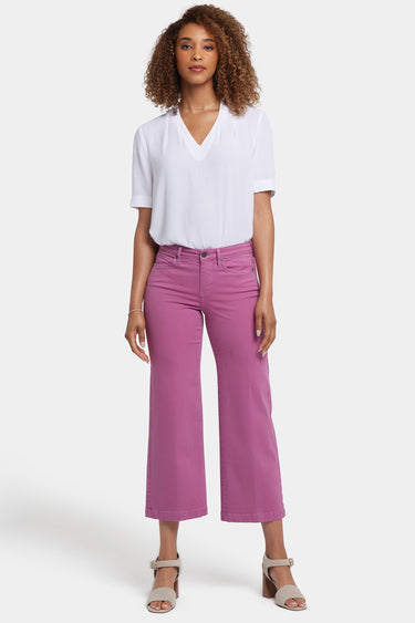 NYDJ Teresa Wide Leg Ankle Jeans - Red Violet