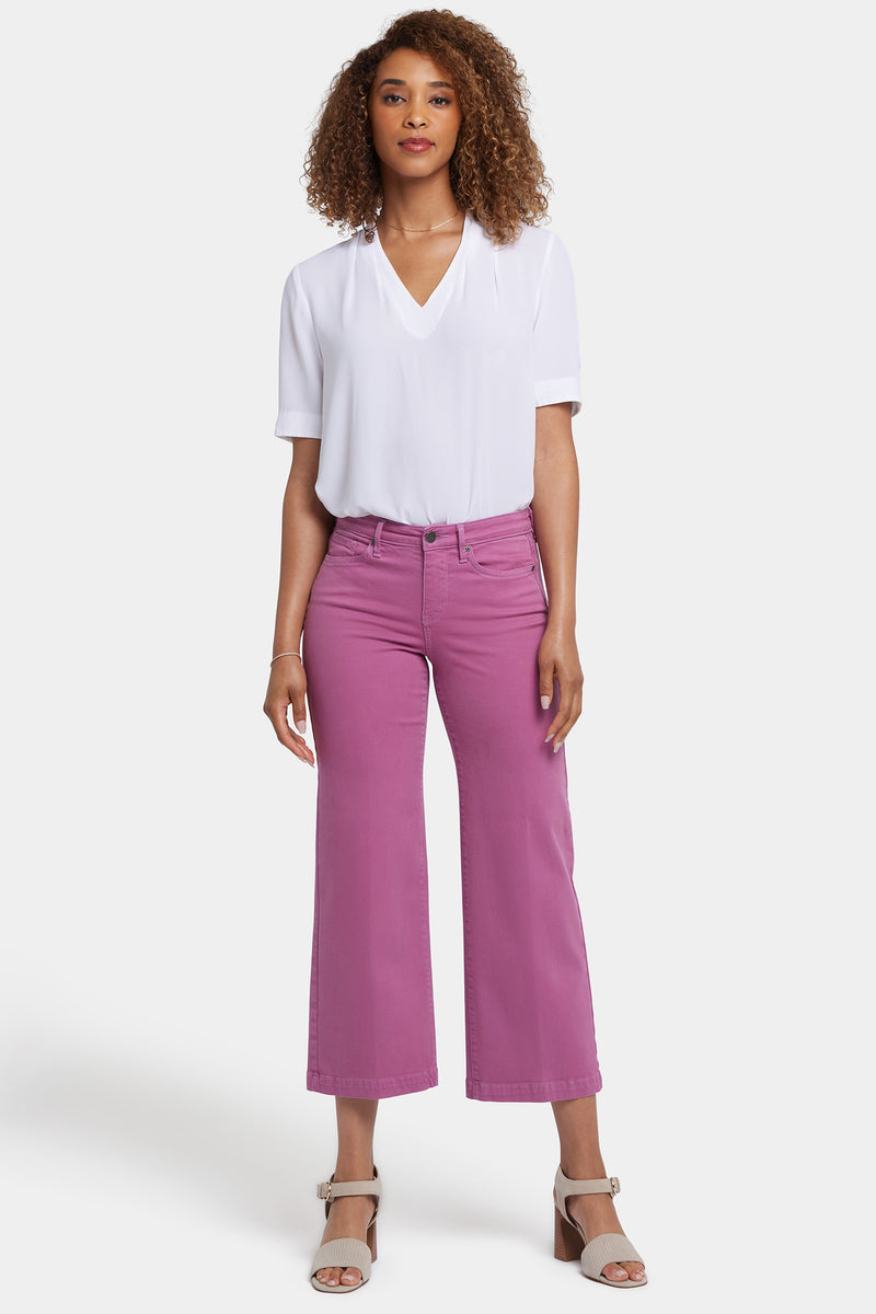 NYDJ Teresa Wide Leg Ankle Jeans - Red Violet