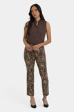 NYDJ Marilyn Straight Ankle Jeans In Leopard Print Denim - Savanna Leopard