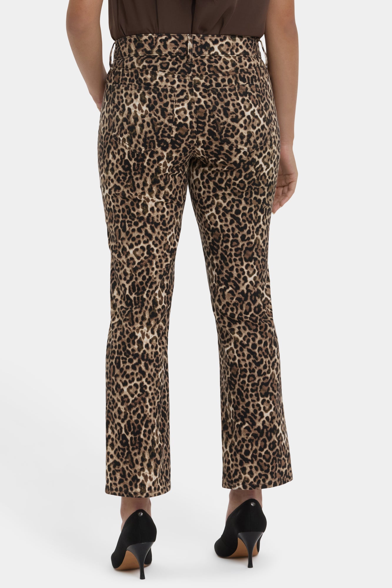 NYDJ Marilyn Straight Ankle Jeans In Leopard Print Denim - Savanna Leopard