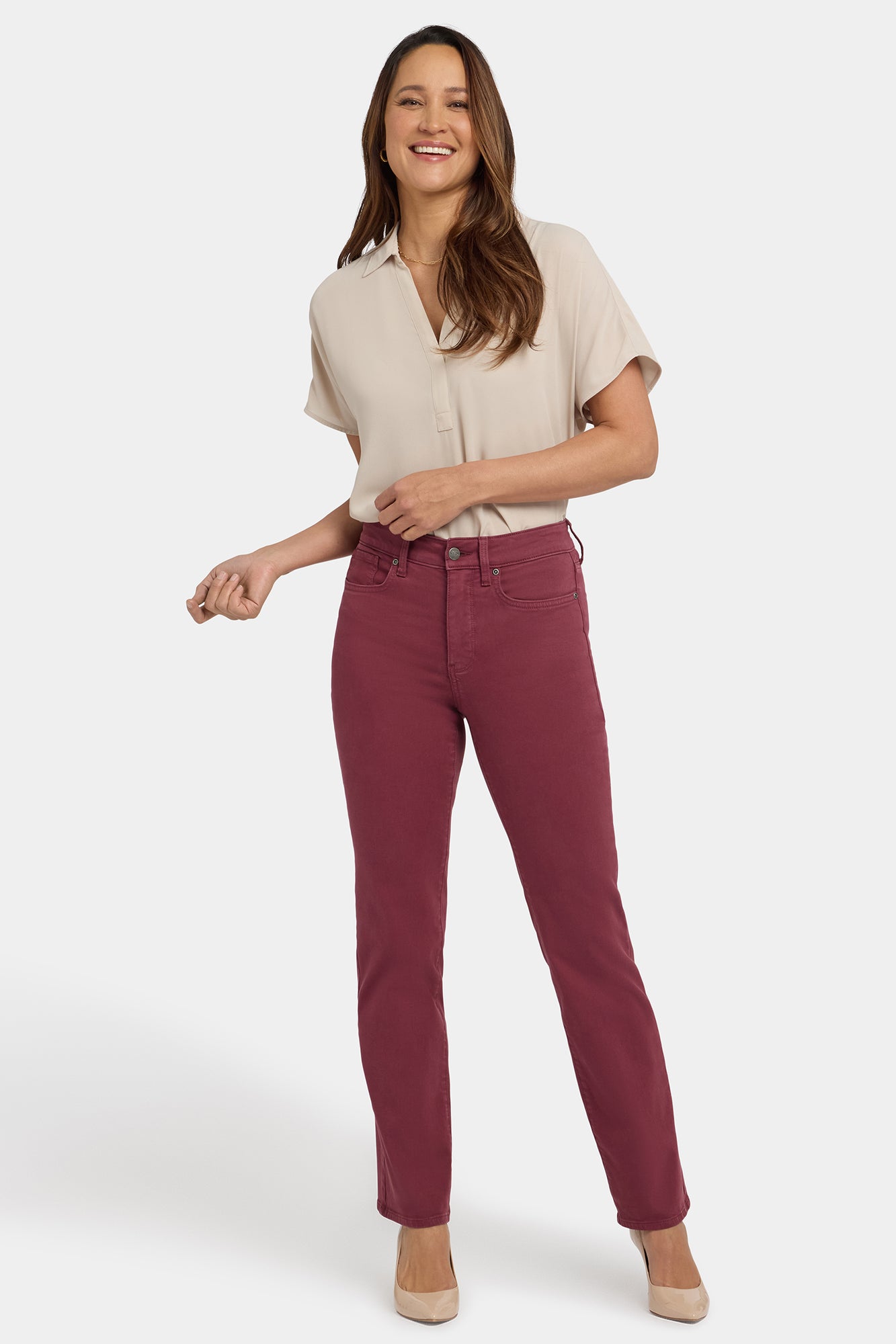 NYDJ Marilyn Straight Jeans With High Rise And 31