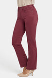 NYDJ Marilyn Straight Jeans With High Rise And 31" Inseam - True Burgundy