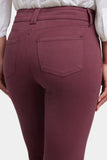 NYDJ Marilyn Straight Jeans With High Rise And Wide Waistband - Dark Cherry