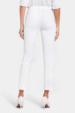 NYDJ Sheri Slim Ankle Jeans With Roll Cuffs - Optic White