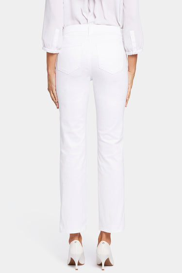 NYDJ Sheri Slim Ankle Jeans With Riveted Side Slits - Optic White