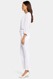 NYDJ Sheri Slim Ankle Jeans With Riveted Side Slits - Optic White