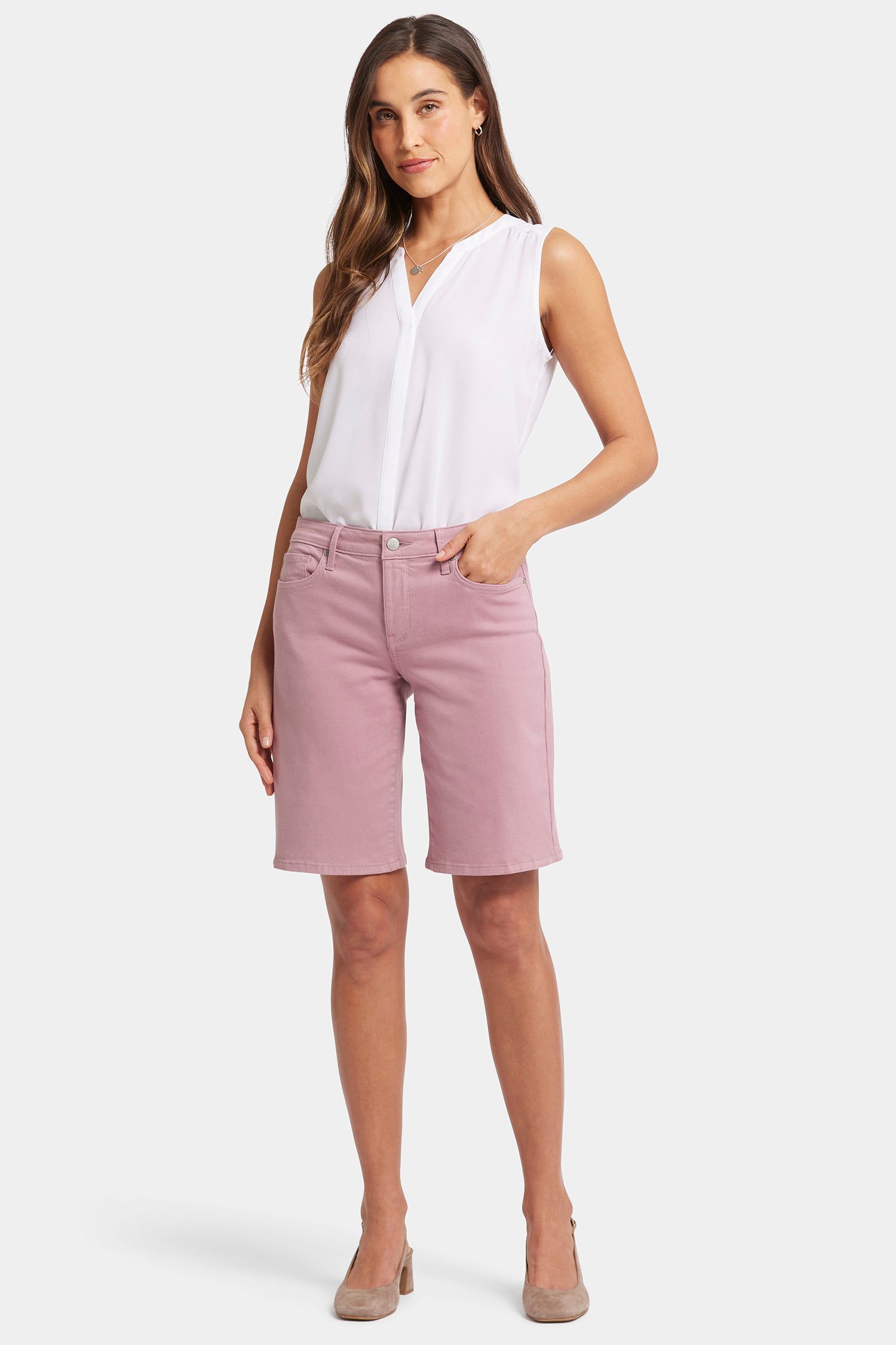 Lilly Boyfriend Denim Shorts - Fairy Falls Purple | NYDJ