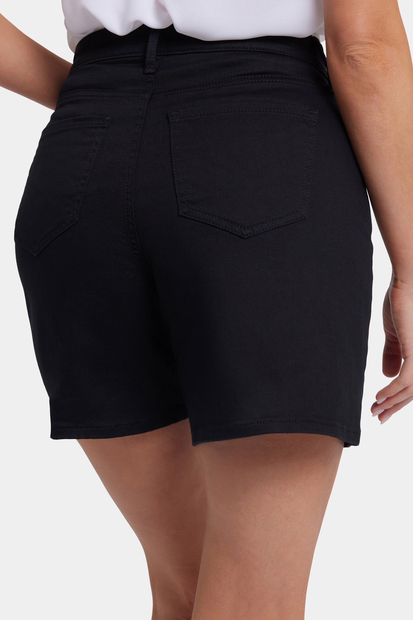 NYDJ Berkyn Relaxed Denim Shorts With Super High Rise - Black