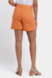 NYDJ Berkyn Relaxed Denim Shorts With Super High Rise And Frayed Hems - Marmalade