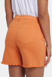 NYDJ Berkyn Relaxed Denim Shorts With Super High Rise And Frayed Hems - Marmalade