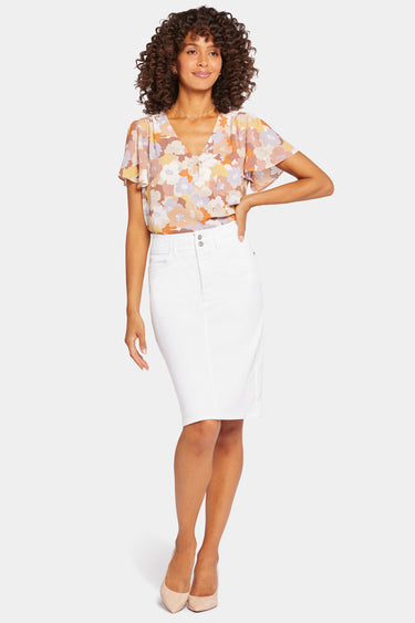 NYDJ High Waist Skirt - Optic White