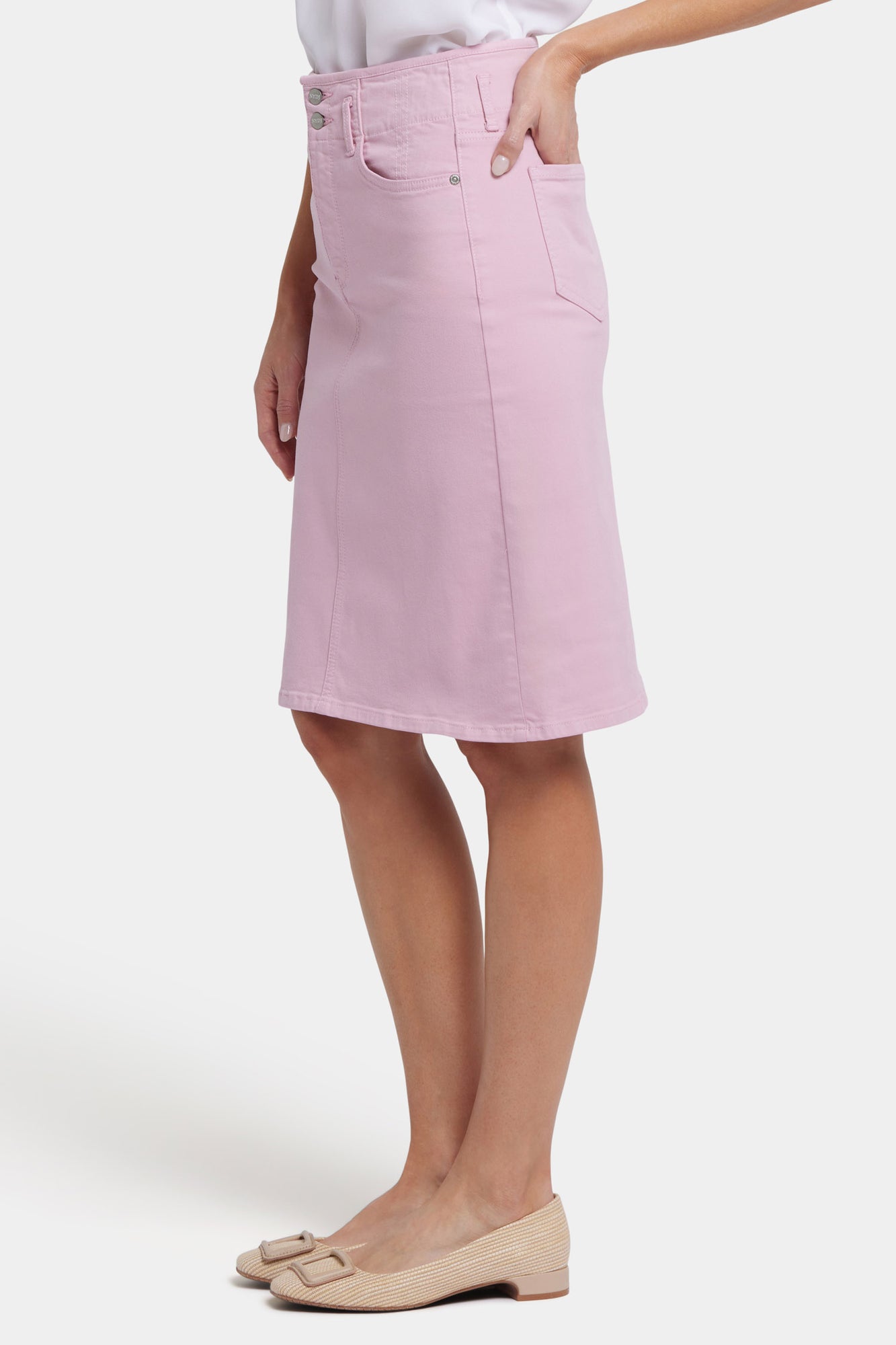 NYDJ High Waist Skirt - Pink Nectar