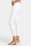 NYDJ Ami Skinny Ankle Jeans With Side Slits - Optic White