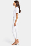 NYDJ Ami Skinny Ankle Jeans With Side Slits - Optic White