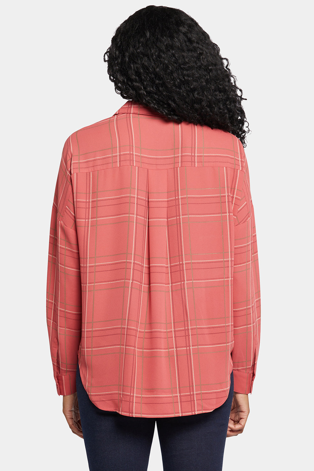 Becky Blouse - Brentford Plaid Pink | NYDJ