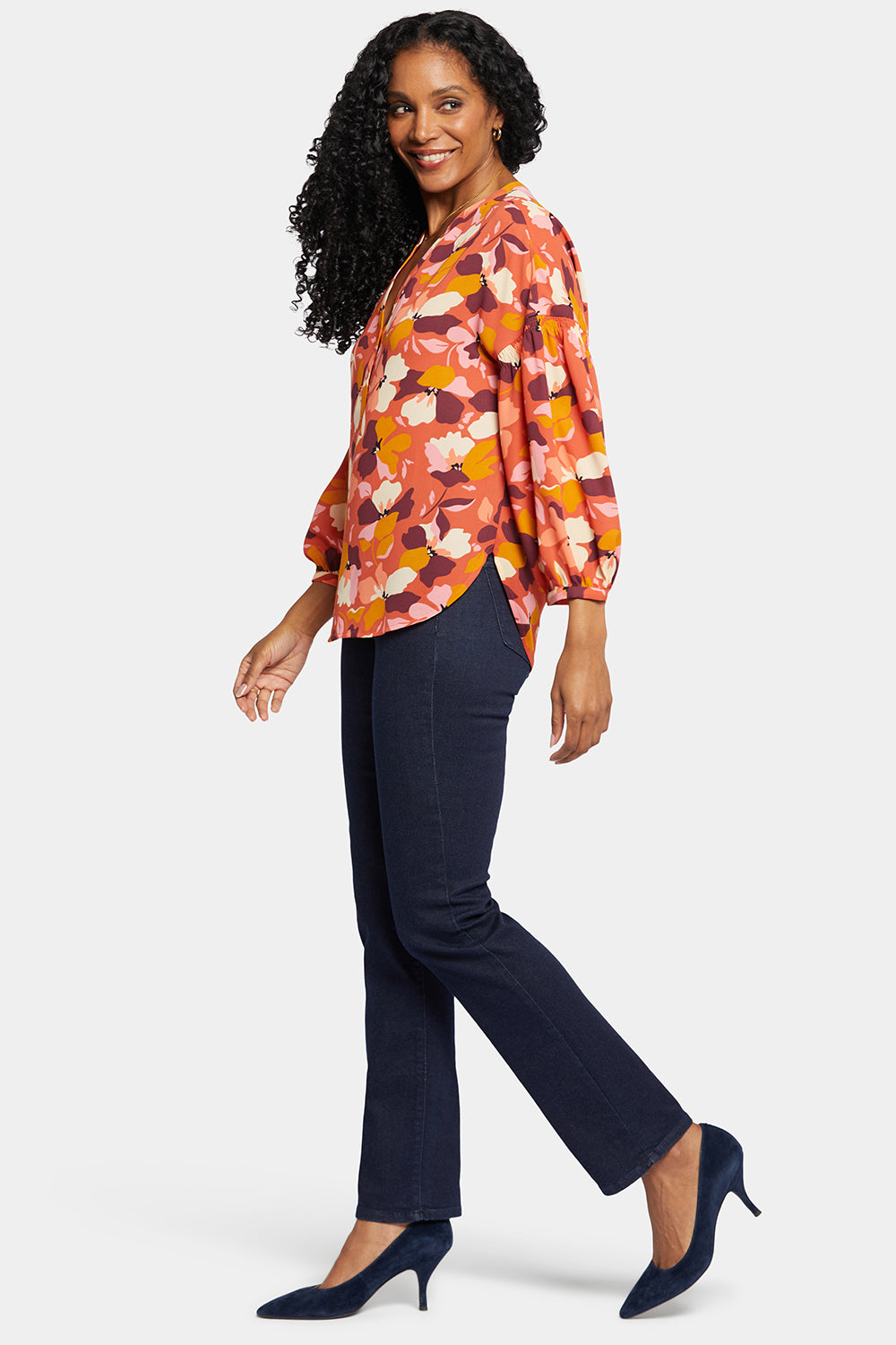 NYDJ Paulina Peasant Blouse - Gingervale
