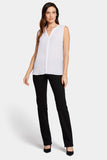 NYDJ Sleeveless Pintuck Blouse - Optic White