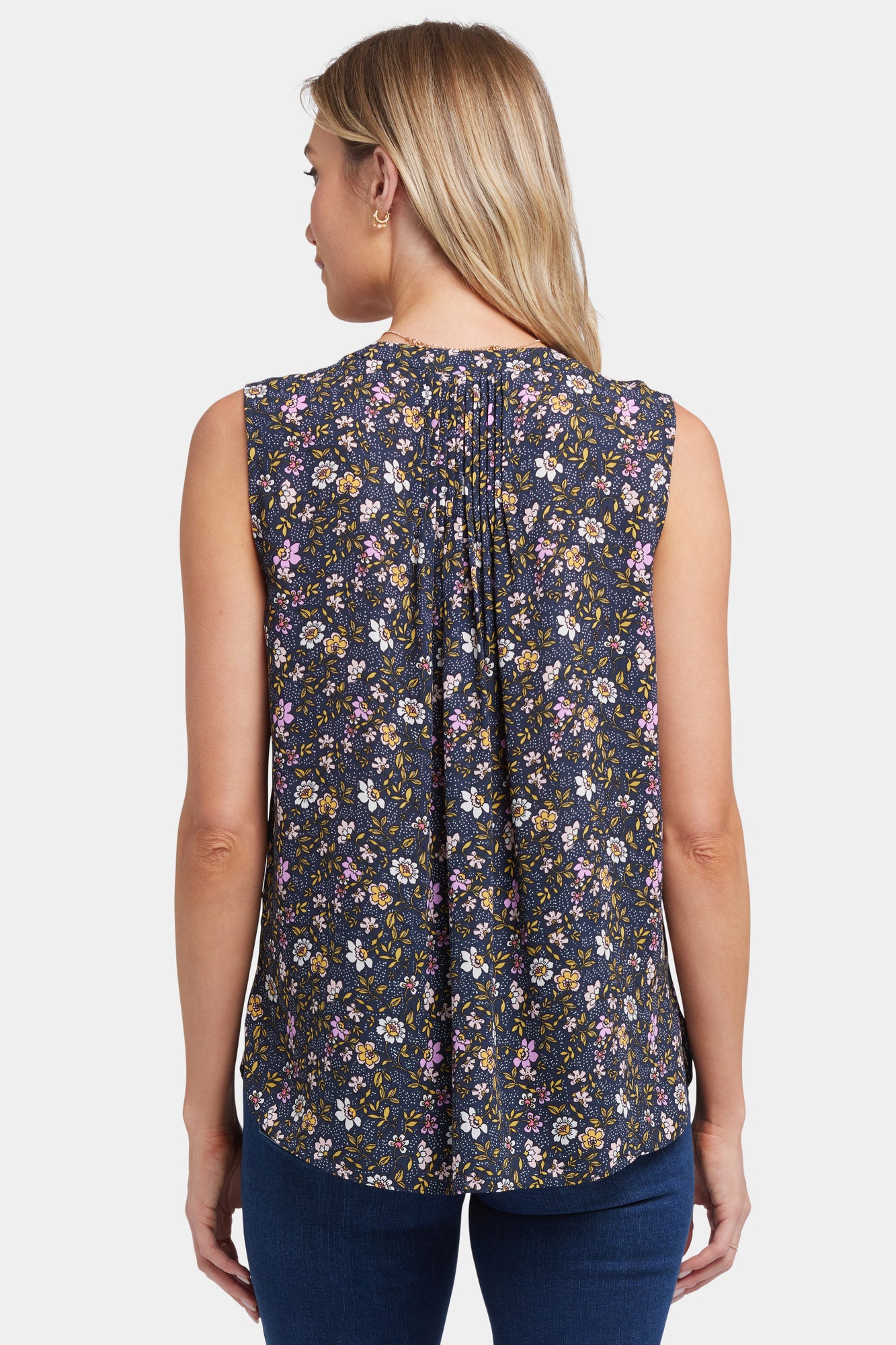 NYDJ Sleeveless Pintuck Blouse - Marisol