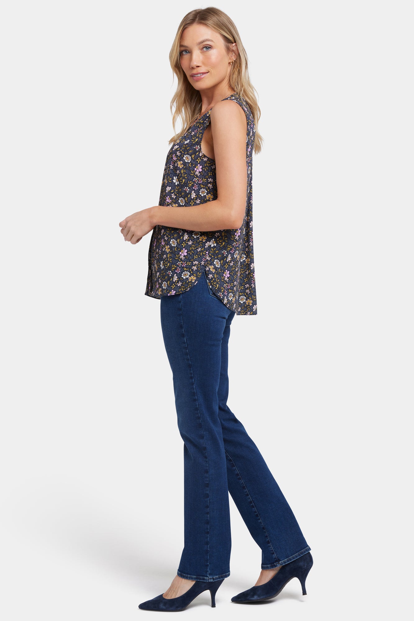 NYDJ Sleeveless Pintuck Blouse - Marisol
