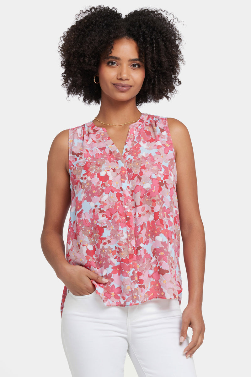 NYDJ Sleeveless Pintuck Blouse - Luciana