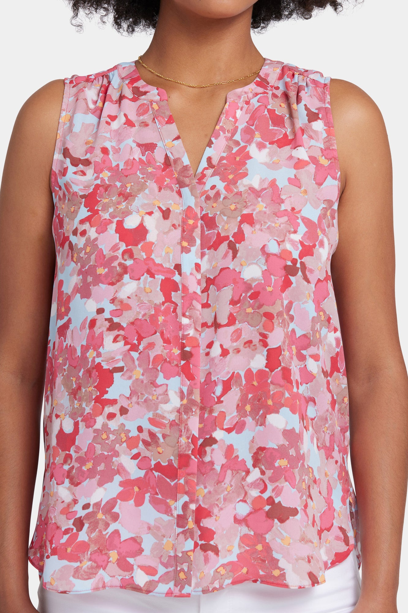 NYDJ Sleeveless Pintuck Blouse - Luciana