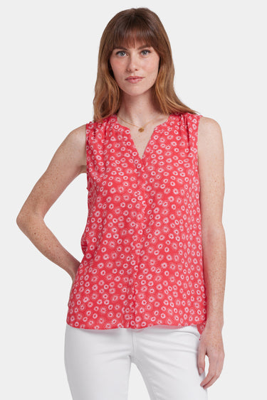 NYDJ Sleeveless Pintuck Blouse  - Teresita