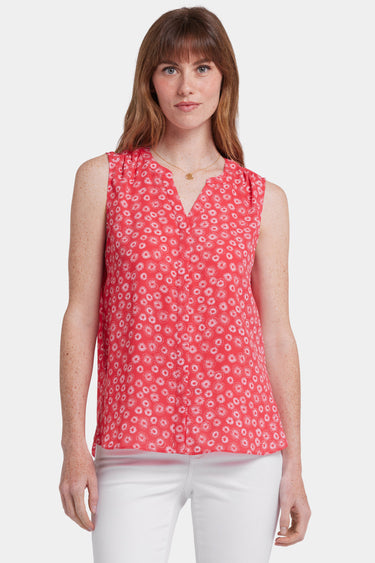 NYDJ Sleeveless Pintuck Blouse  - Teresita
