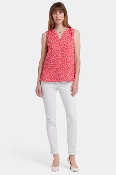 NYDJ Sleeveless Pintuck Blouse  - Teresita