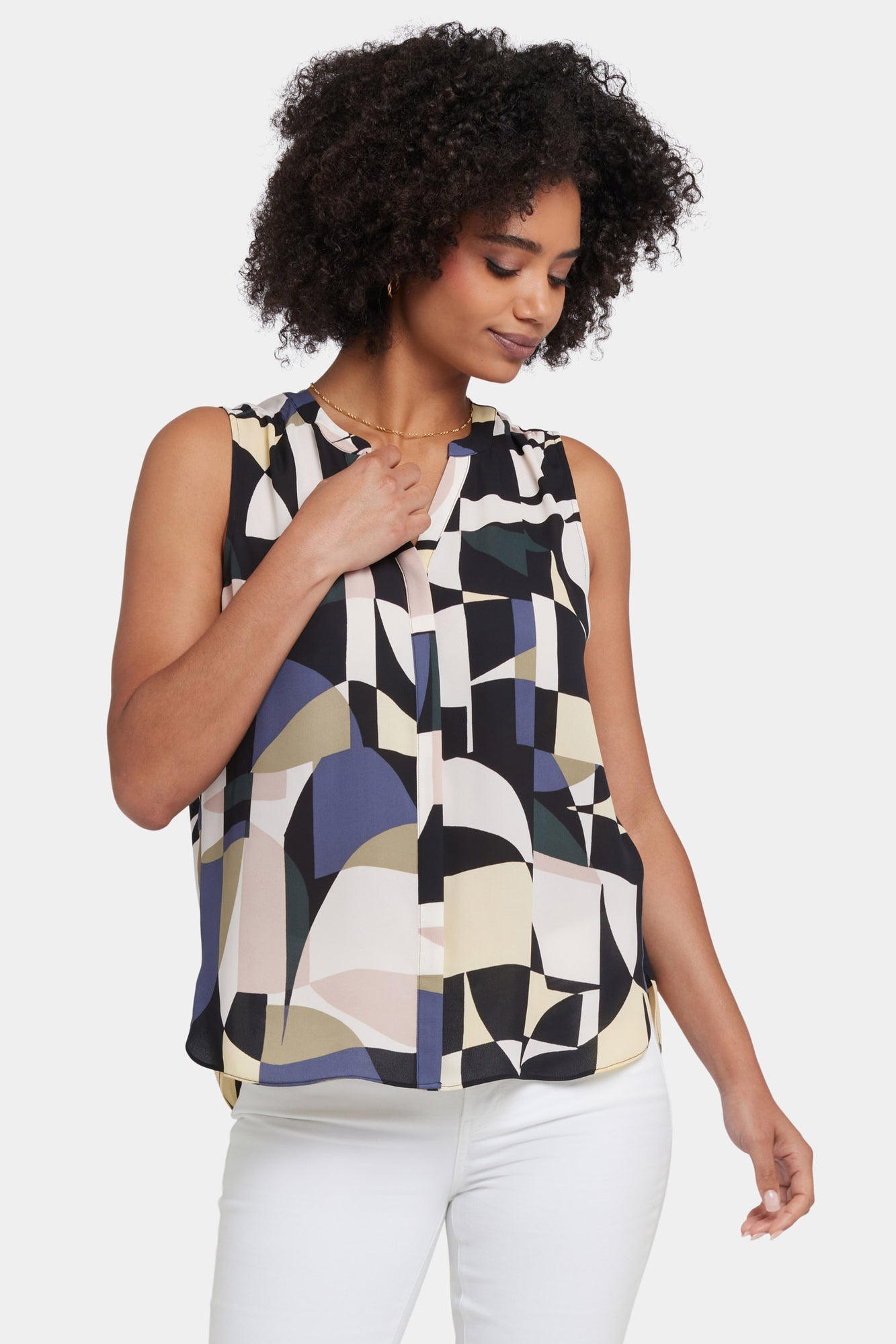 NYDJ Sleeveless Pintuck Blouse - La Granadella