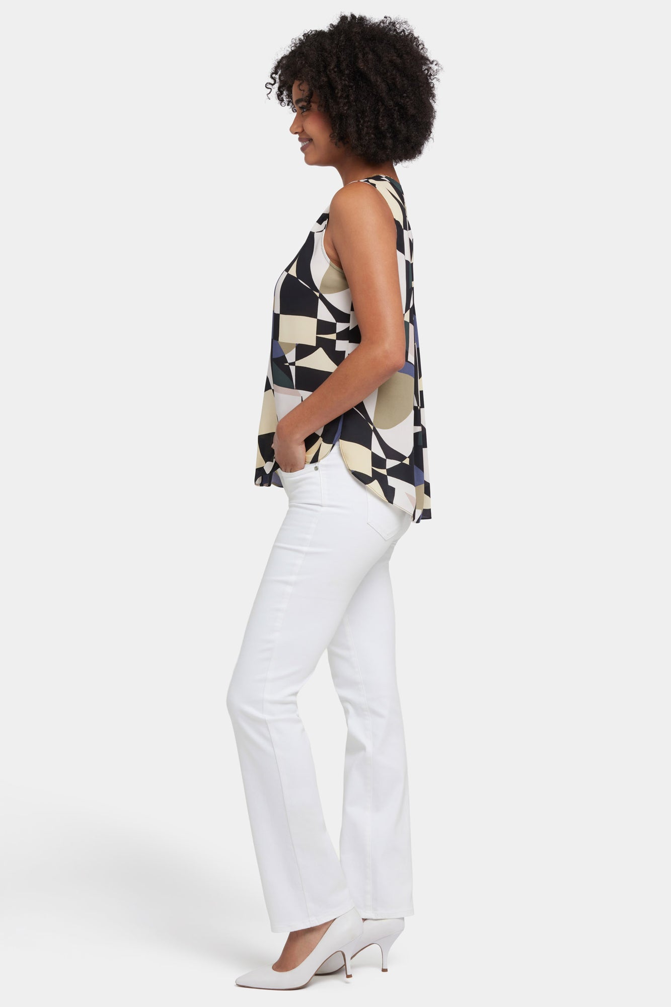 NYDJ Sleeveless Pintuck Blouse - La Granadella