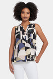 NYDJ Sleeveless Pintuck Blouse - La Granadella