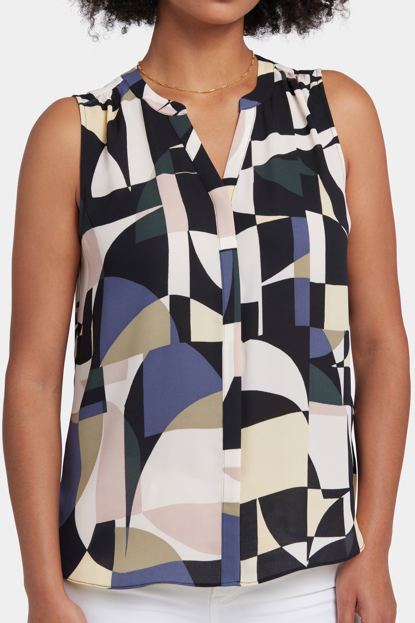 NYDJ Sleeveless Pintuck Blouse - La Granadella